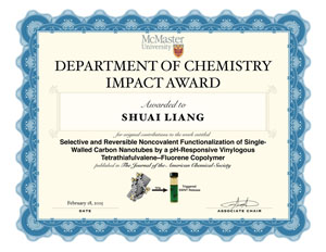 Impact Award Certificate - Liang2